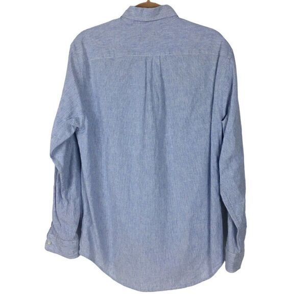 Vineyard Vines Long Sleeve Mens Shirt Small Light blue with very fine pinstripe - Picture 5 of 7